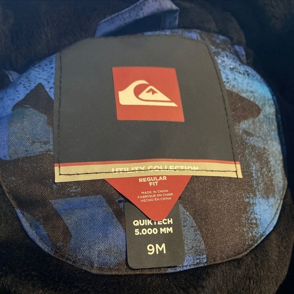 QUIKSILVER - Baby Boy Little Rookie Black Blue Snowsuit Bunting Cozy NWT Sz 9 Mo - Picture 3 of 5